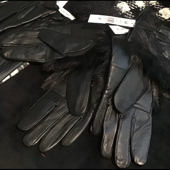 Beautiful black leather gloves never worn - Picture 13 of 16